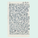 Letter written in blue ink in Sütterlin script