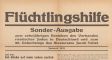 Schriftzug aus Zeitung »Flüchtlingshilfe. Sonderausgabe«