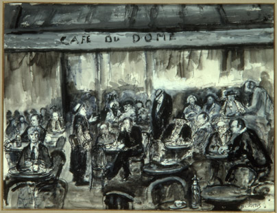 "Café du Dôme" by Arbit Blatas, Paris 1938