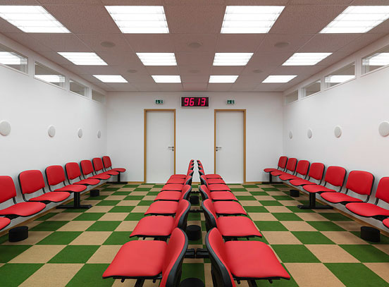 view of an empty waiting room 