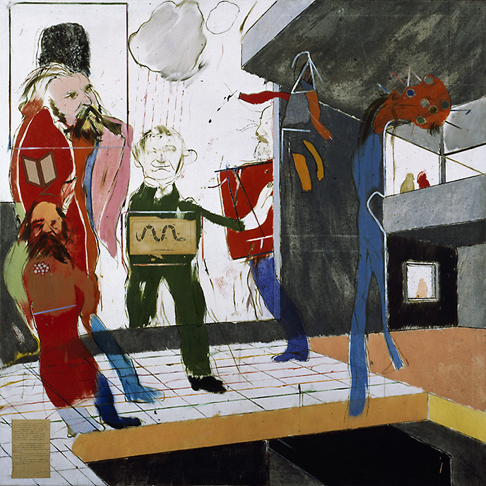 R.B. Kitaj, The Red Banquet, [Das rote Bankett], 1960