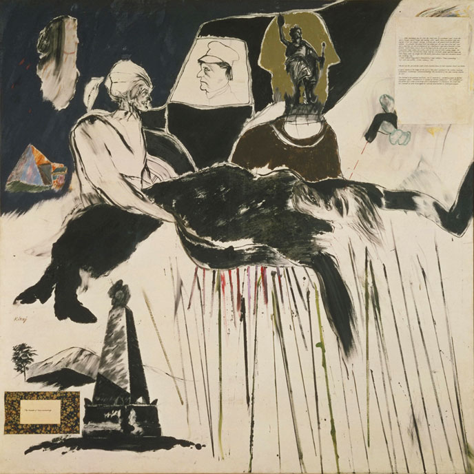 R.B. Kitaj, The Murder of Rosa Luxemburg, [Der Mord an Rosa Luxemburg], 1960 