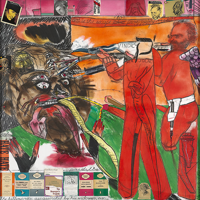 R.B. Kitaj, The Killer-Critic assassinated by his Widower, Even, 1997