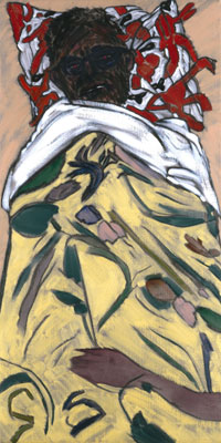 R.B. Kitaj, Self-Portrait (Hockney Pillow), [Selbstporträt (Hockney-Kissen)], 1993-1994