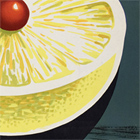 Poster with oranges, detail