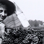 Man and woman with grape, detail