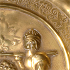 Bowl with biblical spy motif, detail