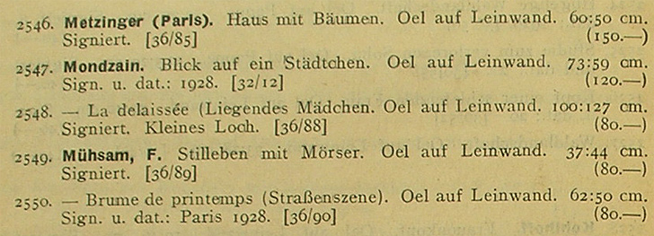Gemälde. Aquarelle. Handzeichnungen. Graphik. Kunstgewerbe. Plastik. Auktion 188
