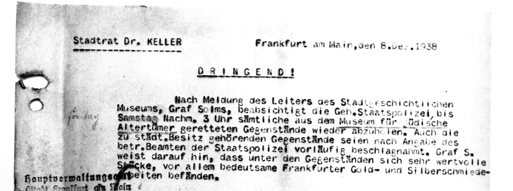 Stadtrat Keller an den OB Friedrich Krebs