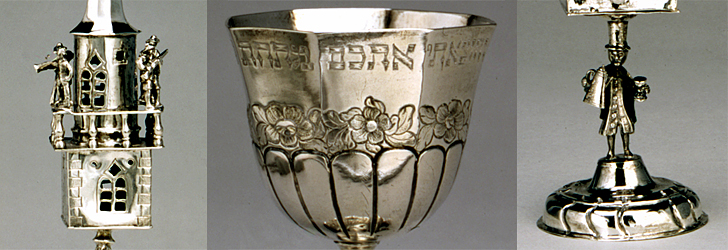 Besamim-Turm, Pessach-Pokal und Hawdala-Kerzenhalter