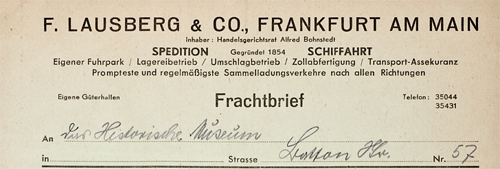 Verschickung der restituierten Judaica