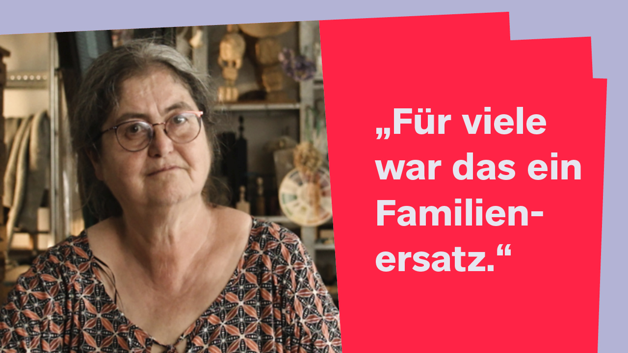 Porträt von Marion Kahnemann mit Zitat: Für viele war das ein Familienersatz.