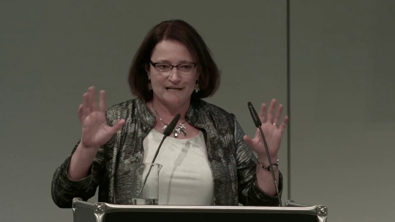 Leora Batnitzky stands at the lectern