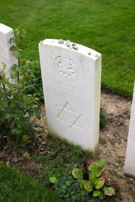 White gravestone with Star of David