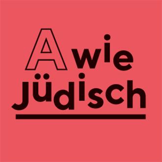 Die Schrift "A wie jüdisch" auf rotem Grund.