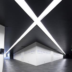 Architecture of the Liebeskind building: view from the inside.