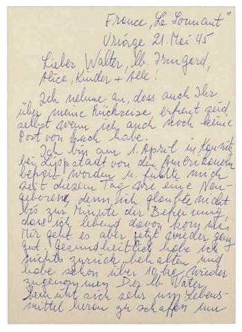  The first page of the letter that is quoted at length in the text