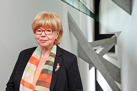 Portrait photo of Cilly Kugelmann, photographed in the Libeskind Building