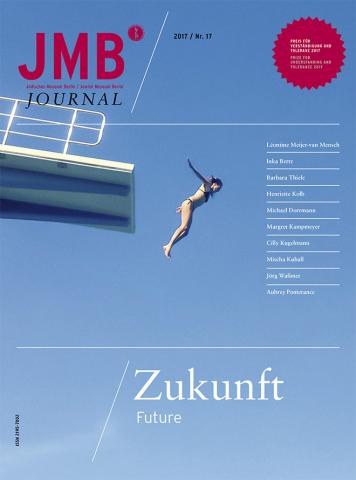 Cover JMB Journal Nr. 17, darauf ist eine Frau im Bikini vor blauem Himmel zu sehen, die soeben von einem Sprungturm gesprungen ist.