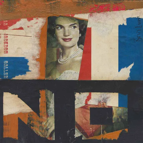 Collage aus Papierschnipfeln und dem Portr&auml;t einer Frau.