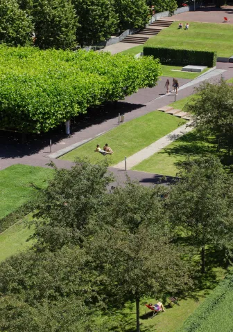 Der Museumsgarten von oben.