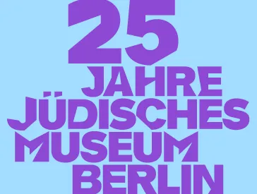 Violet letters on blue background.