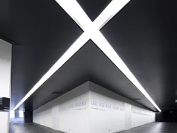 Architecture of the Liebeskind building: view from the inside.