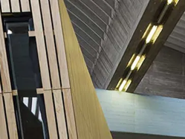 Ceiling construction of the Blumenthal Academy.