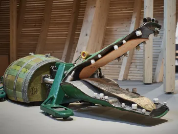 Ein Krokodil als Ausstellungstier in der Kinderwelt Anoha.