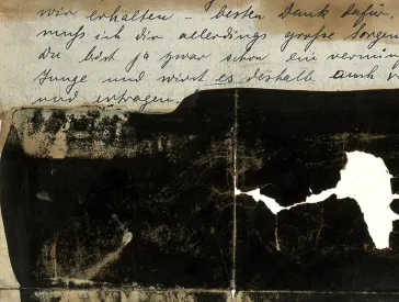 Brief mit Schwärzungen.