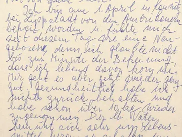 Auszug aus einem Brief.