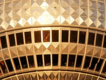  A close-up of Berlin's TV-tower in the sunset
