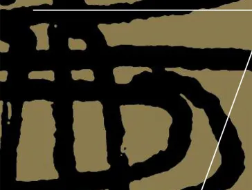 Schwarze Linien auf braunem Grund.