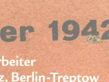 Cover of the book with detail of a stamped ID card.