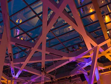 Deckenkonstruktion des Liebeskindbaus.