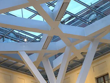 Ceiling construction of the Liebeskind building.