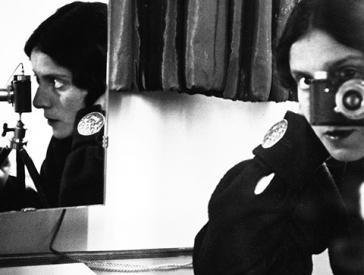 Ilse Bing with a Leica camera