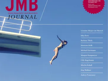 Cover JMB Journal Nr. 17, darauf ist eine Frau im Bikini vor blauem Himmel zu sehen, die soeben von einem Sprungturm gesprungen ist.