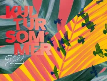bunte Grafik mit Blättern, Aufschrift: Kultursommer 2022