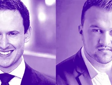 Porträtfotos von zwei Männern: links Nathan Lee Kaplan, rechts Idris Nassery.