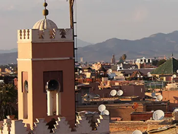 Stadtansicht von Marrakesch.
