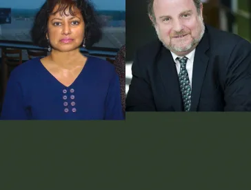 Zwei Porträts, ein Mann und eine Frau.