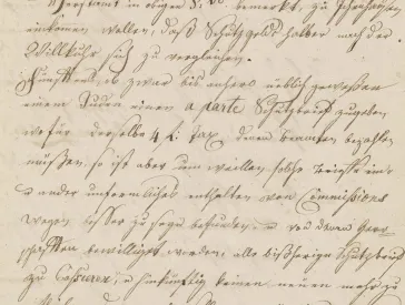 Handschriftliches Dokument aus dem 18. Jahrhundert.