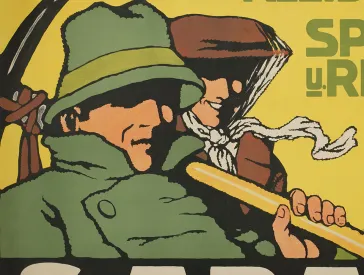 Farblithografie: Louis Oppenheim, Werbeplakat für S. Adam.