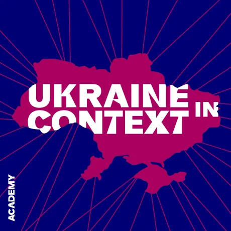 Graphic: In the outline of Ukraine stands: Ukraine in context.
