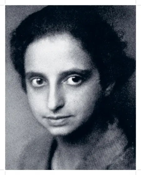Schwarz-weiß-Foto einer Frau. 