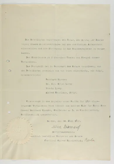Typewritten page of adoption agreement