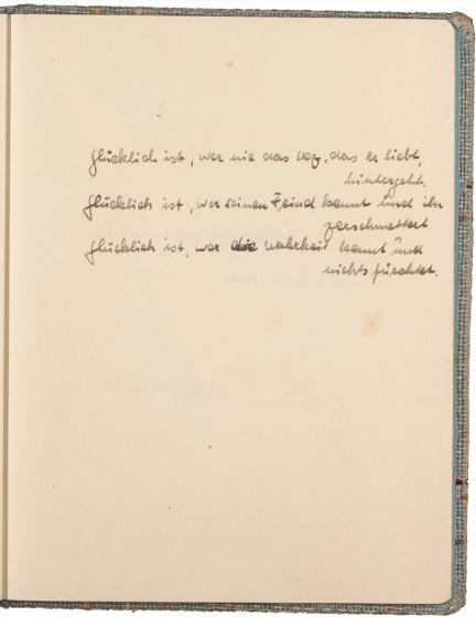 handschriftlicher Text, mit Tinte geschrieben