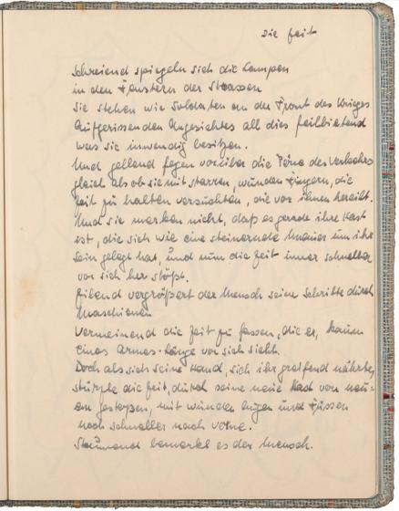handschriftlicher Text, mit Tinte geschrieben