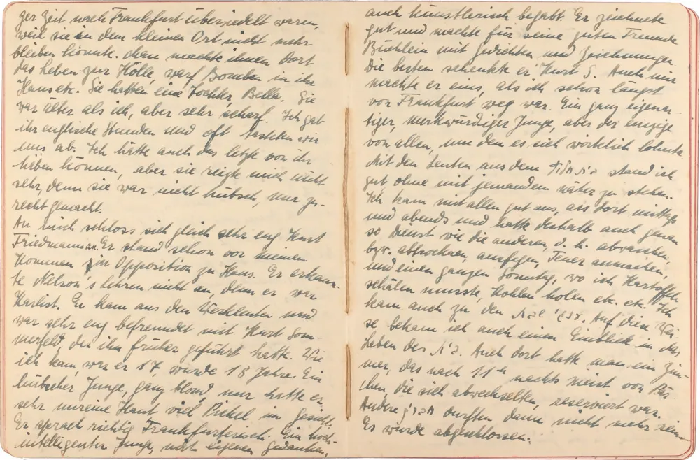 Two-page spread with handwritten notes